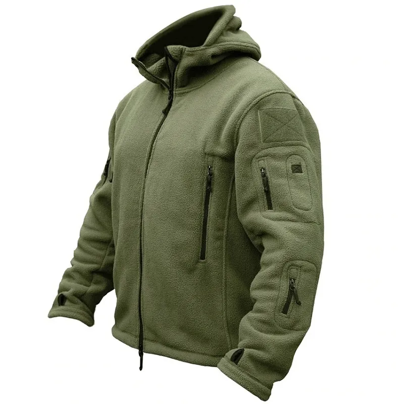 Airsoft Military Jackets for Men / Male Fleece Tactical Thermal Hooded Jacket / Autumn Outerwear