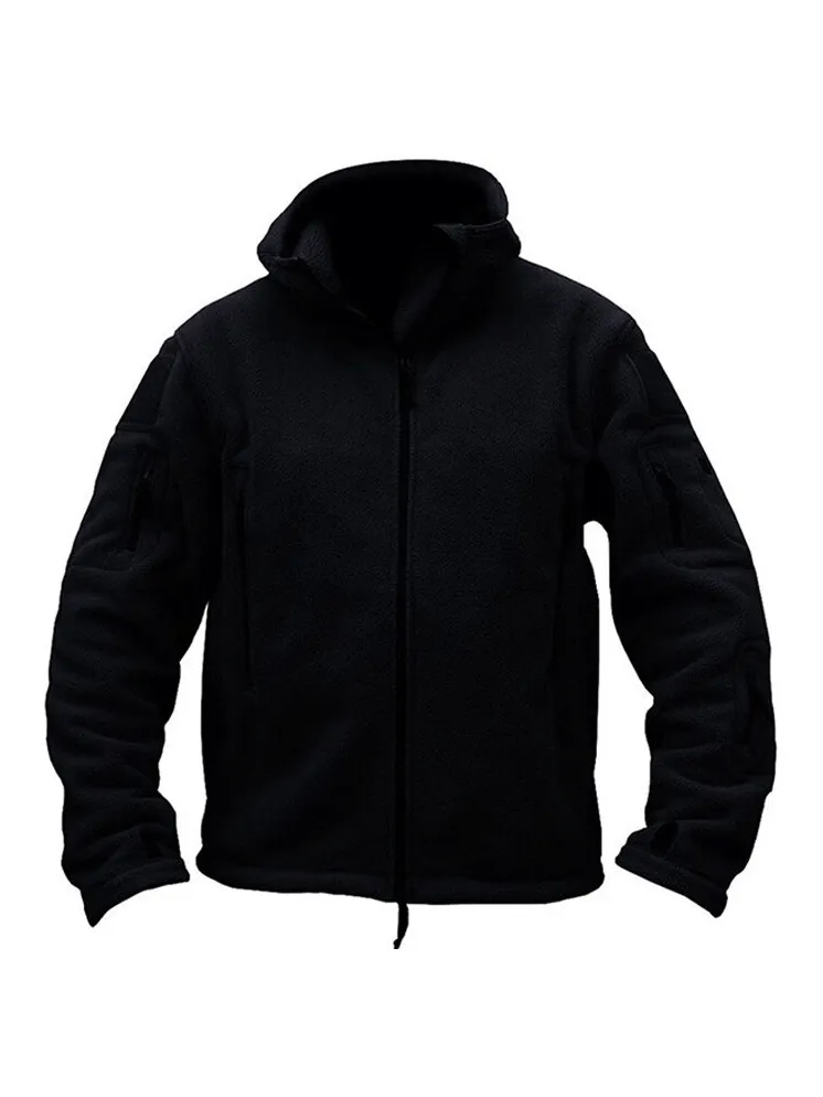 Airsoft Military Jackets for Men / Male Fleece Tactical Thermal Hooded Jacket / Autumn Outerwear