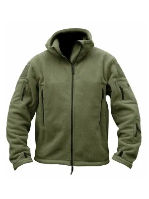 Airsoft Military Jackets for Men / Male Fleece Tactical Thermal Hooded Jacket / Autumn Outerwear