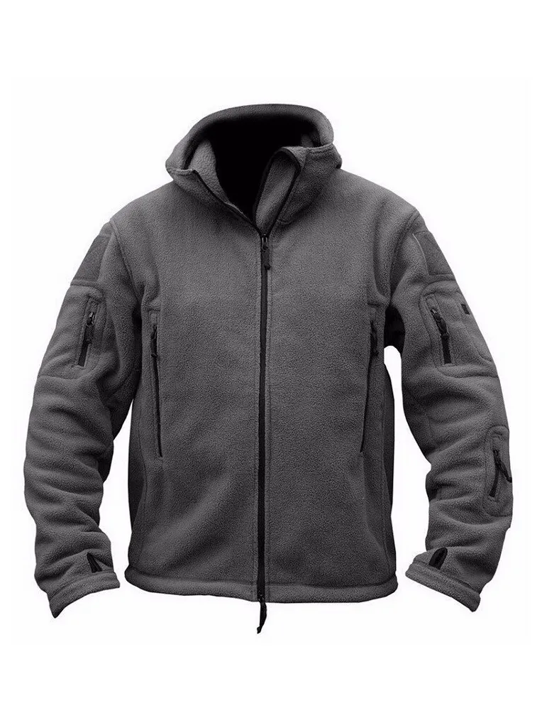 Airsoft Military Jackets for Men / Male Fleece Tactical Thermal Hooded Jacket / Autumn Outerwear