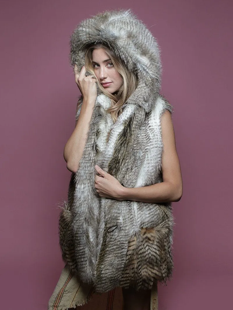 Alaskan Hawk Hooded Faux Fur Vest | Women's