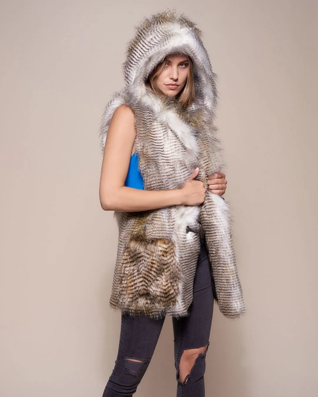 Alaskan Hawk Hooded Faux Fur Vest | Women's