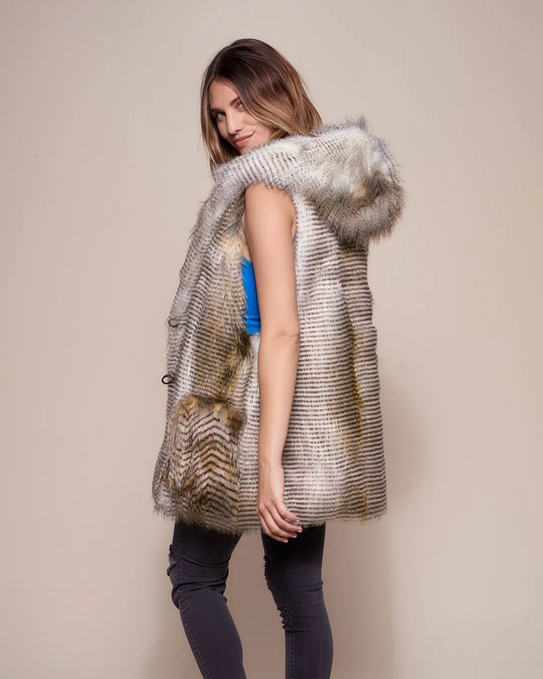 Alaskan Hawk Hooded Faux Fur Vest | Women's