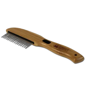 Bamboo Groom Rotating Pin Comb with 31 Rounded Pins