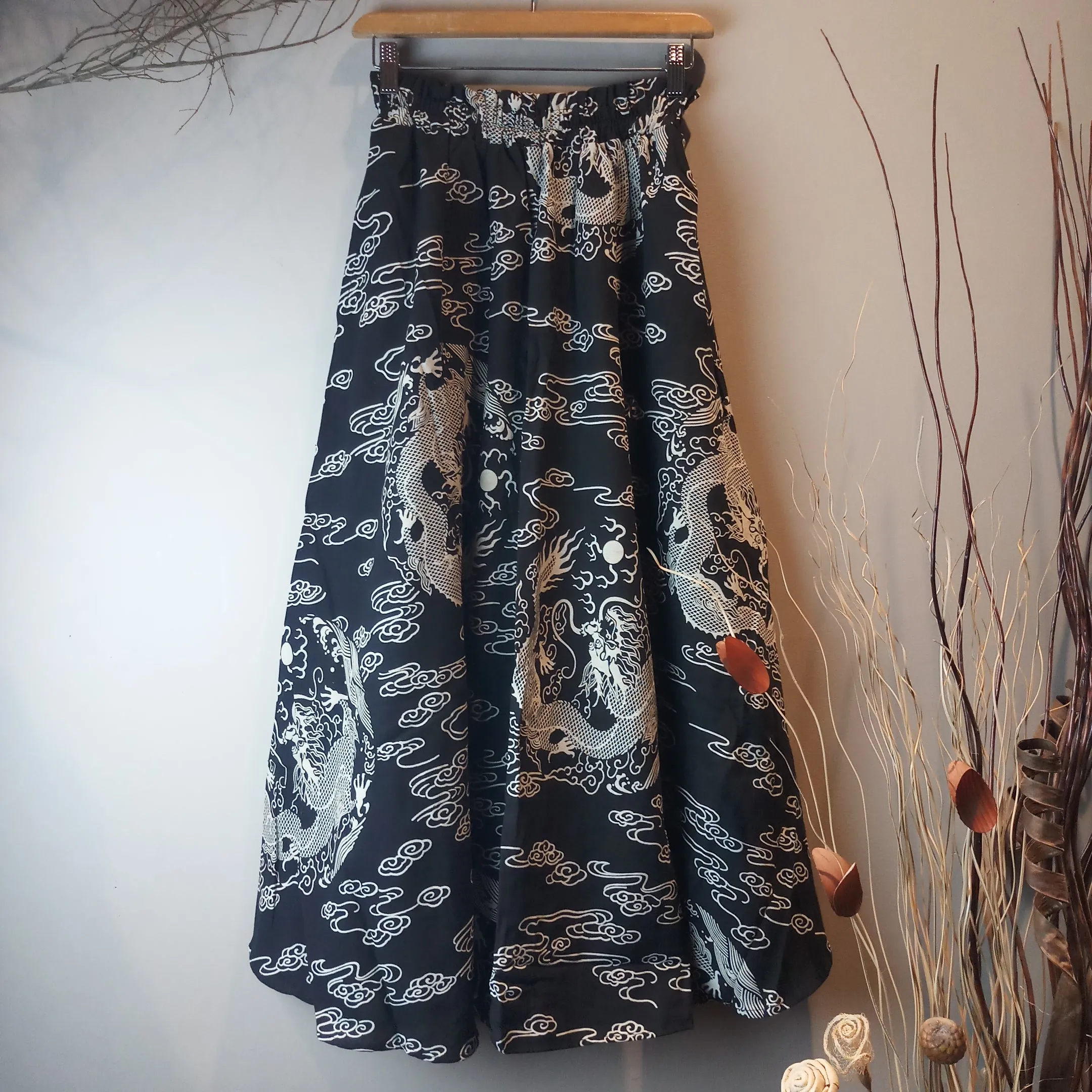 Black Dragon A-Line Skirts