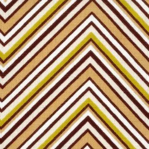 Brown Horizon Chevron Cotton Canvas - SKU 5883 #S58