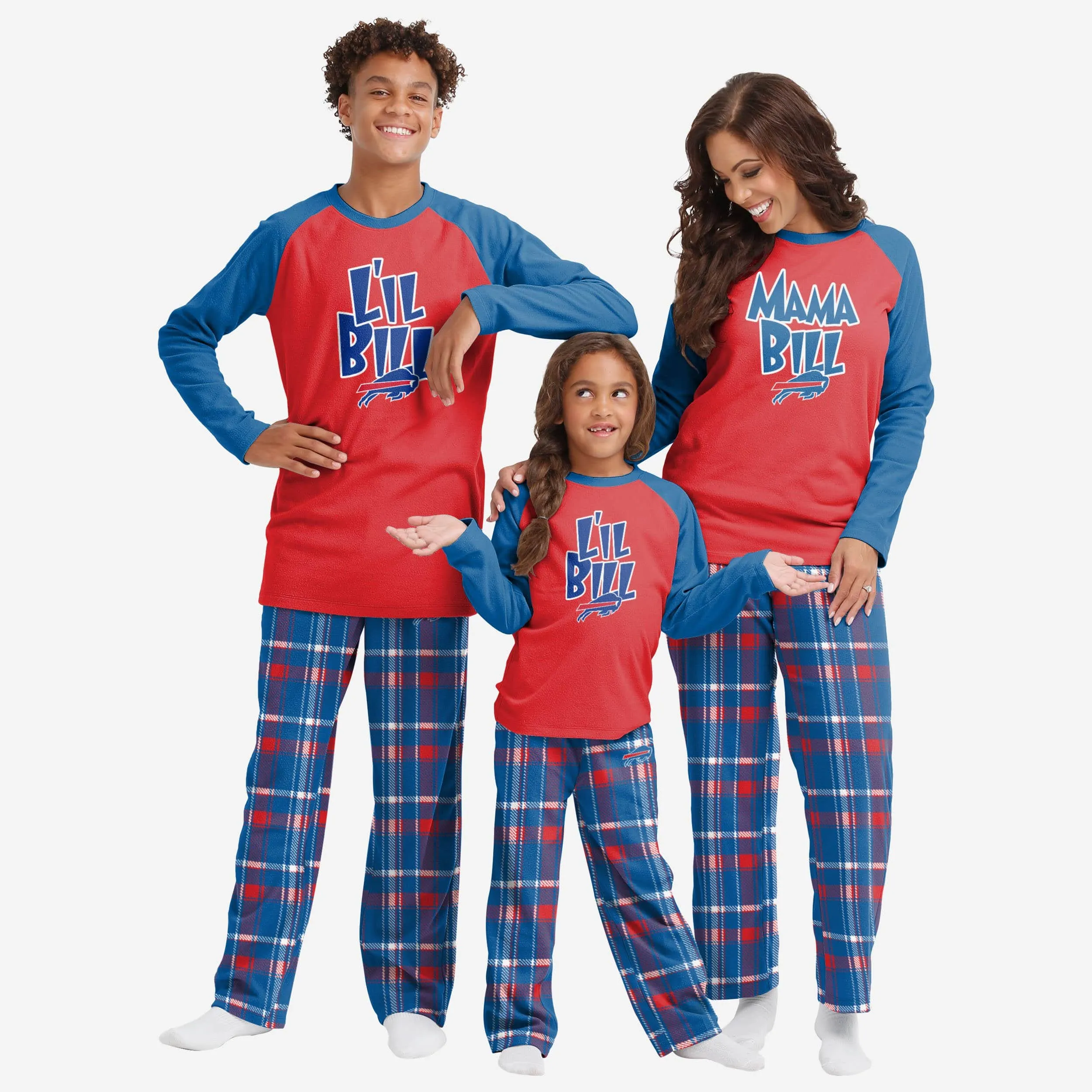 Buffalo Bills Womens Plaid Family Holiday Pajamas