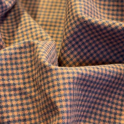 Burnt Orange | Super Soft Check Shirting - SKU 7104 #S184