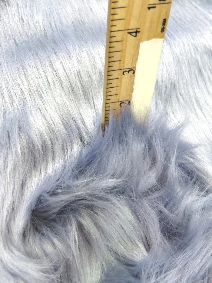 Charcoal Solid Shaggy Long Pile Faux Fur Fabric / 15 Yard Bolt