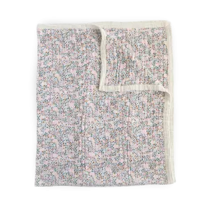 Cotton Muslin Quilted Throw - Pressed Petals