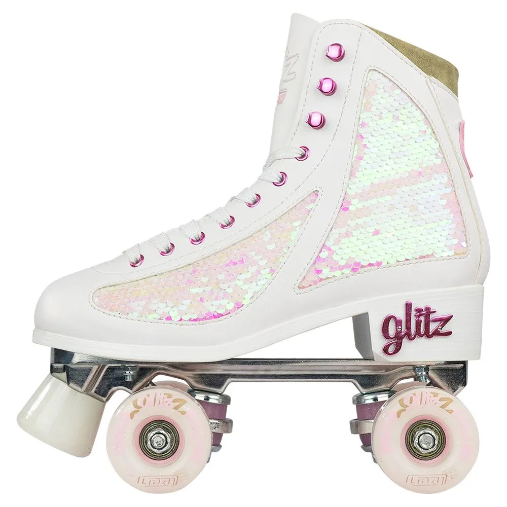 Crazy Skates Glam Quad Skates - White & Pearl