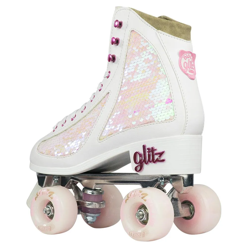 Crazy Skates Glam Quad Skates - White & Pearl