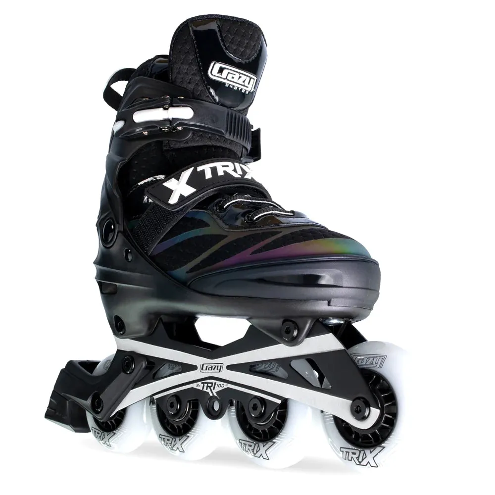 Crazy - Trix Adjustable Inline Skate - Black