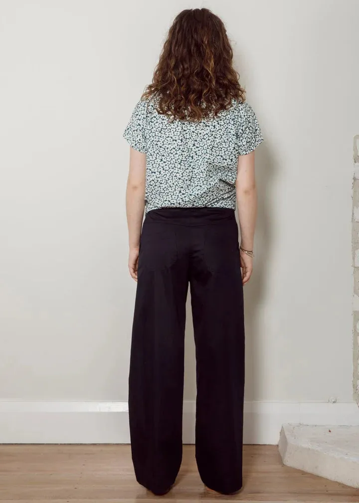 Dalston Sandy Pant - Navy Sateen