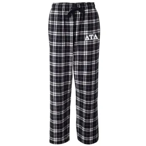 Delt Black Plaid Flannel Pants