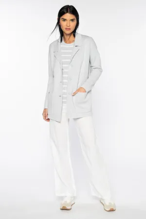 Doubleknit Easy Notch Collar Cardigan