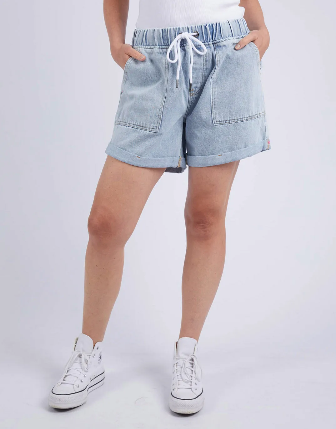 Emma Relaxed Denim Short - Light Blue Wash