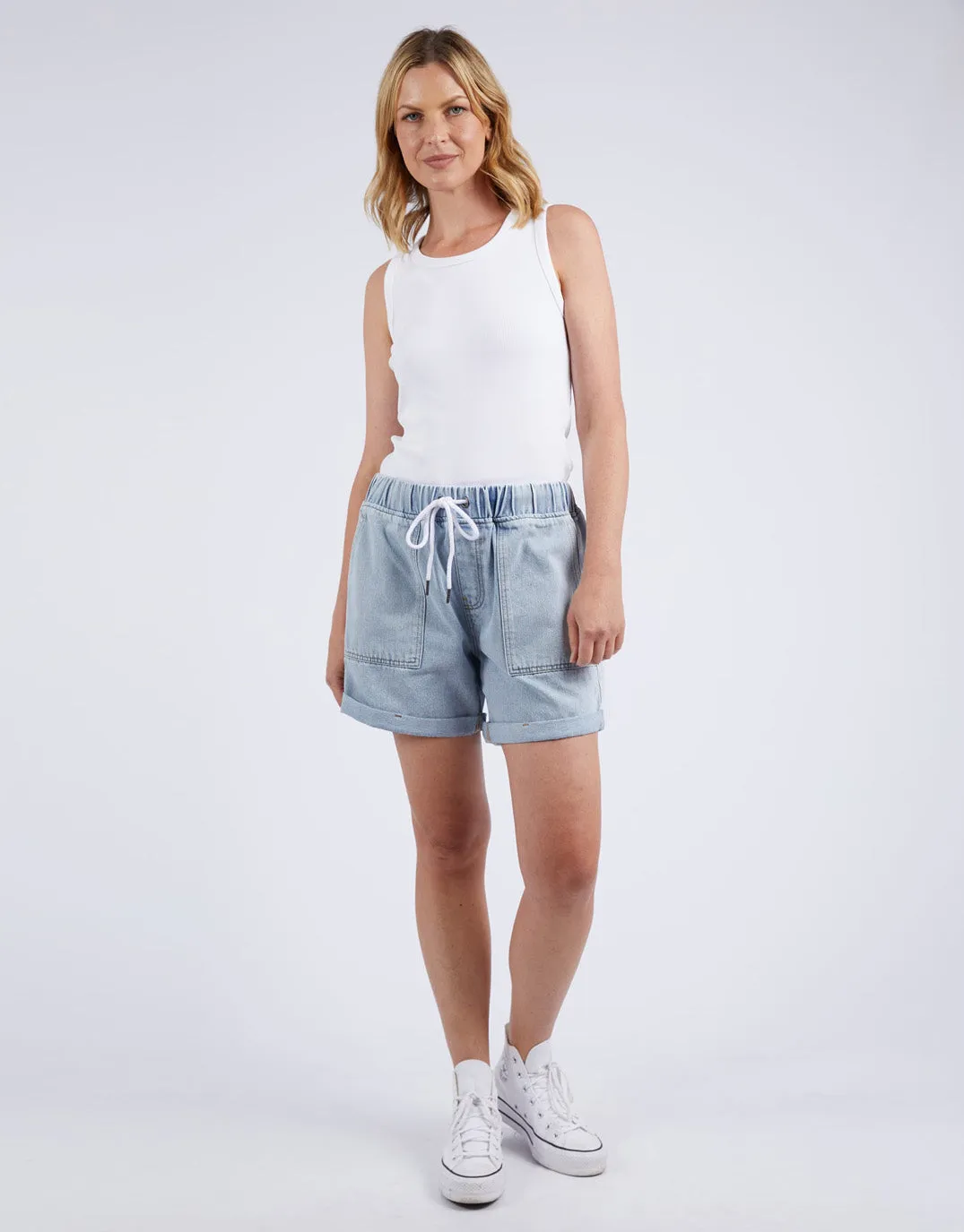 Emma Relaxed Denim Short - Light Blue Wash