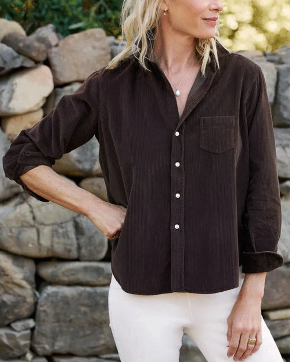 Espresso Relaxed Button Up Shirt