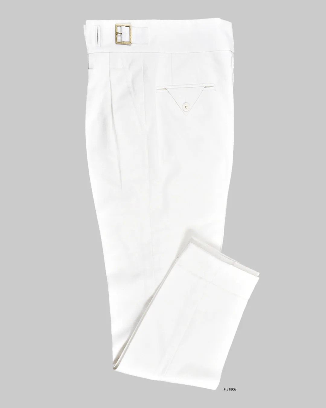 Gurkha Pant in Sondrio: Cream Heavy Moleskin