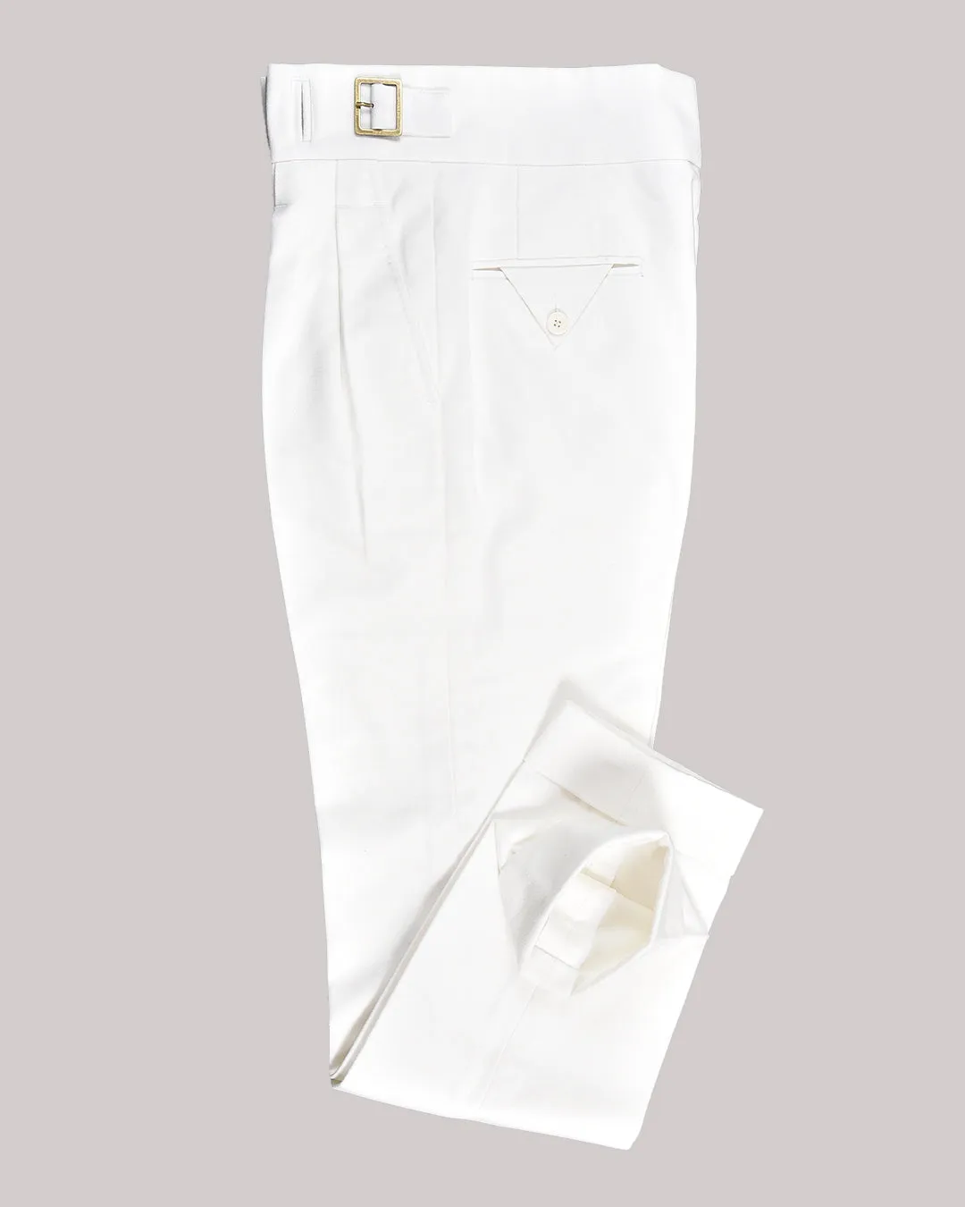 Gurkha Pant in Sondrio: Cream Heavy Moleskin