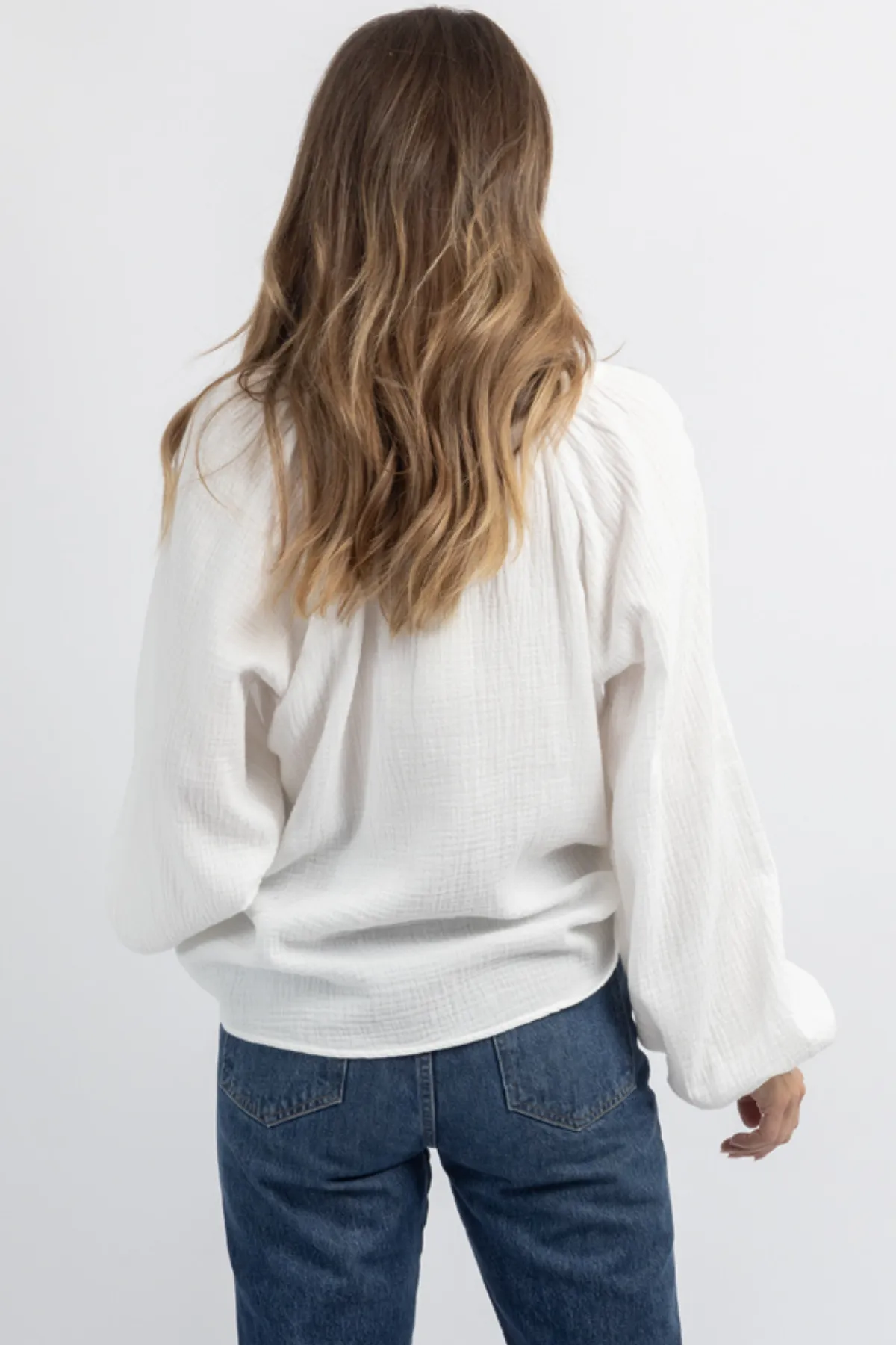 HAVEN IVORY RELAXED BLOUSE