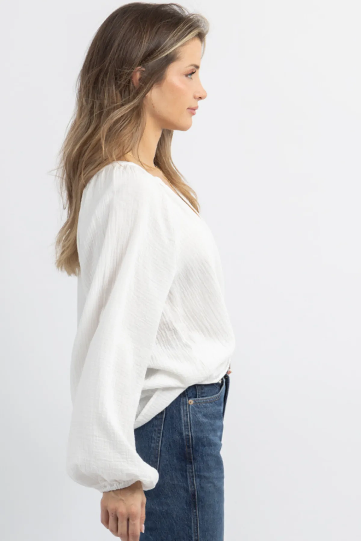 HAVEN IVORY RELAXED BLOUSE