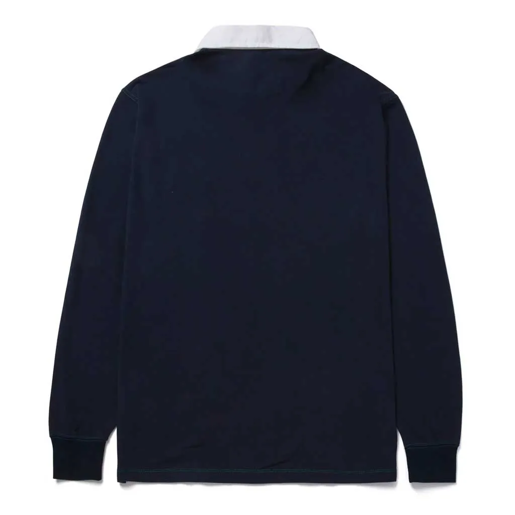 Huf Longden L/S Polo - Navy