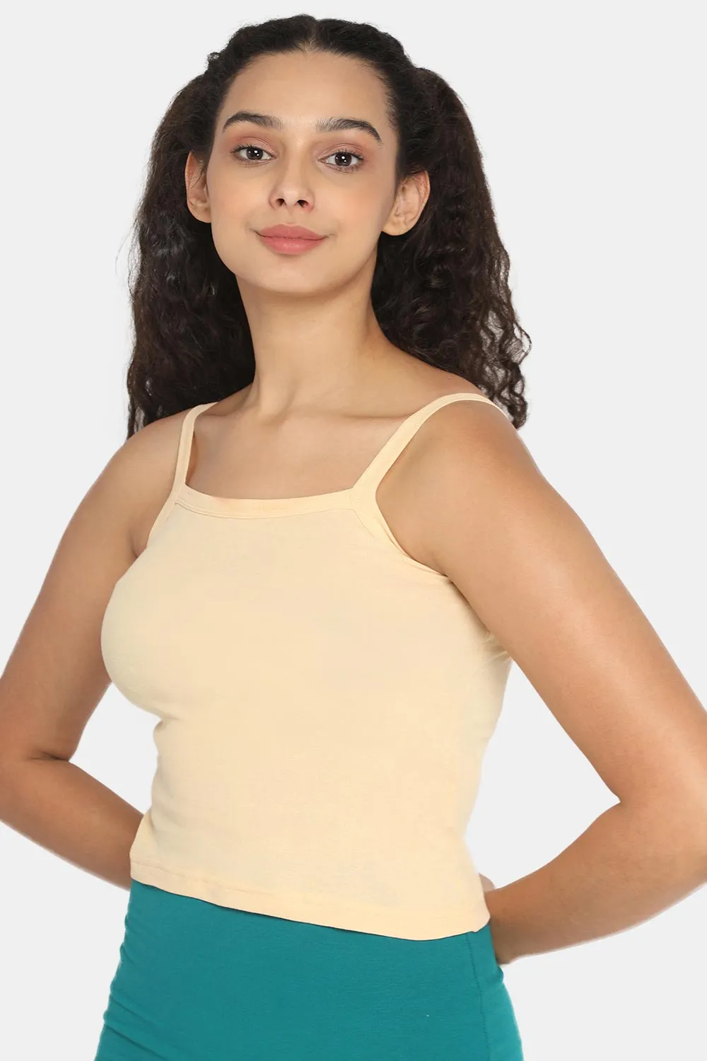 Intimacy Full Coverage 100% Cotton Slip Camisole – IN01 | Non-Padded & Seamless Comfort for Everyday Wear