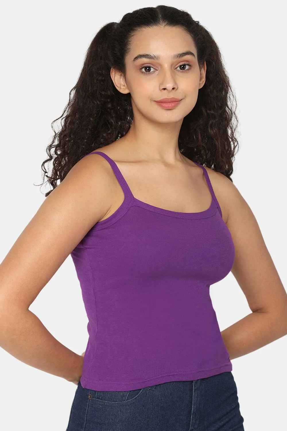 Intimacy Full Coverage 100% Cotton Slip Camisole – IN01 | Non-Padded & Seamless Comfort for Everyday Wear