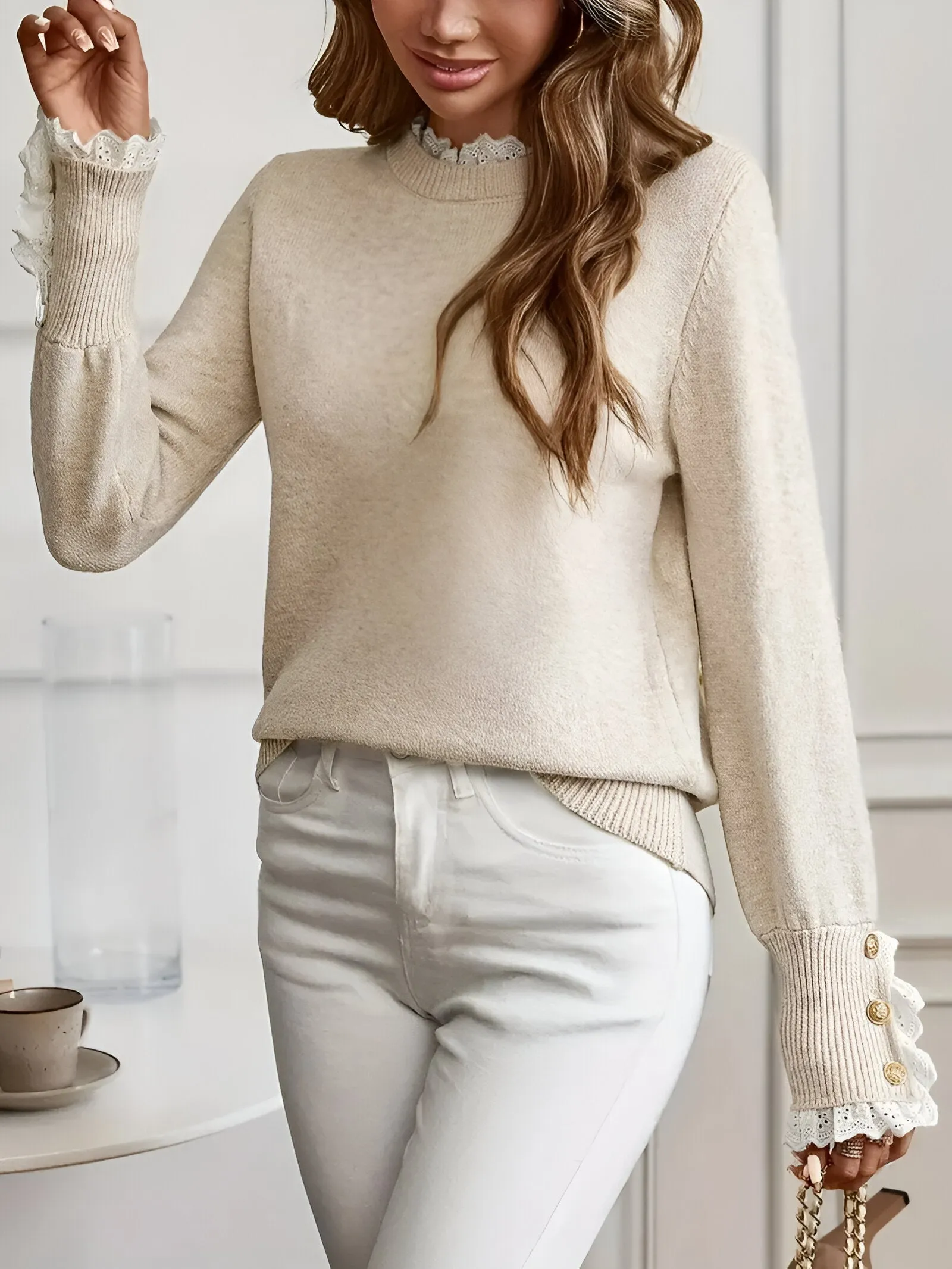 Ivyshape | Comfortable & Elegant Sweater With Button Closure