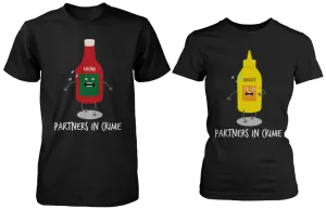 Ketchup & Mustard Partners In Crime Matching Couple Shirts (his & hers Set)