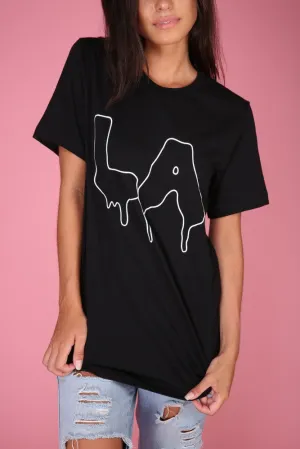 LA Drip Black Graphic Unisex Tee