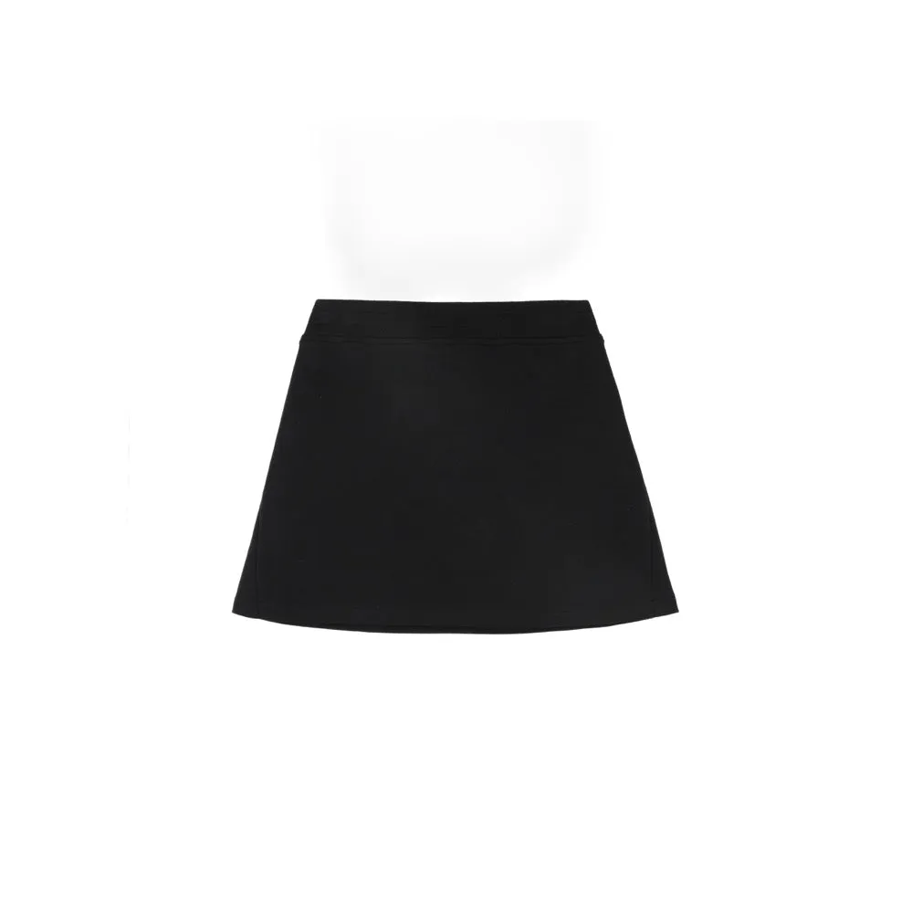 Logo Mini Skirt in Black