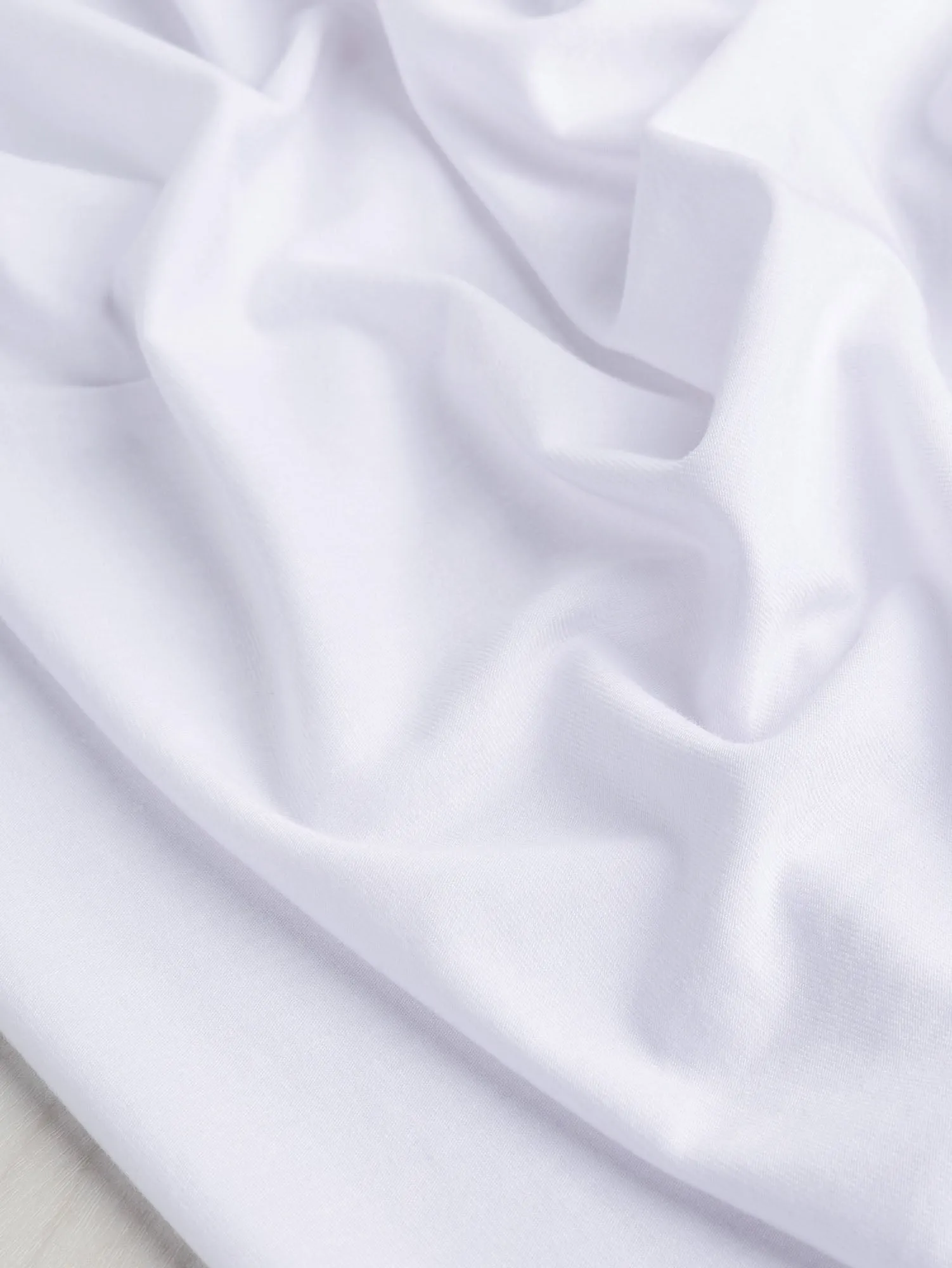 Organic Cotton   Tencel Stretch Knit Jersey - White - Swatch