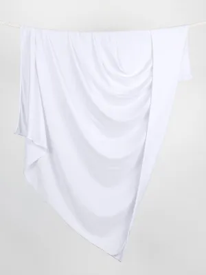 Organic Cotton   Tencel Stretch Knit Jersey - White - Swatch