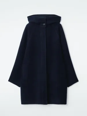 Oversized double-faced wool coat