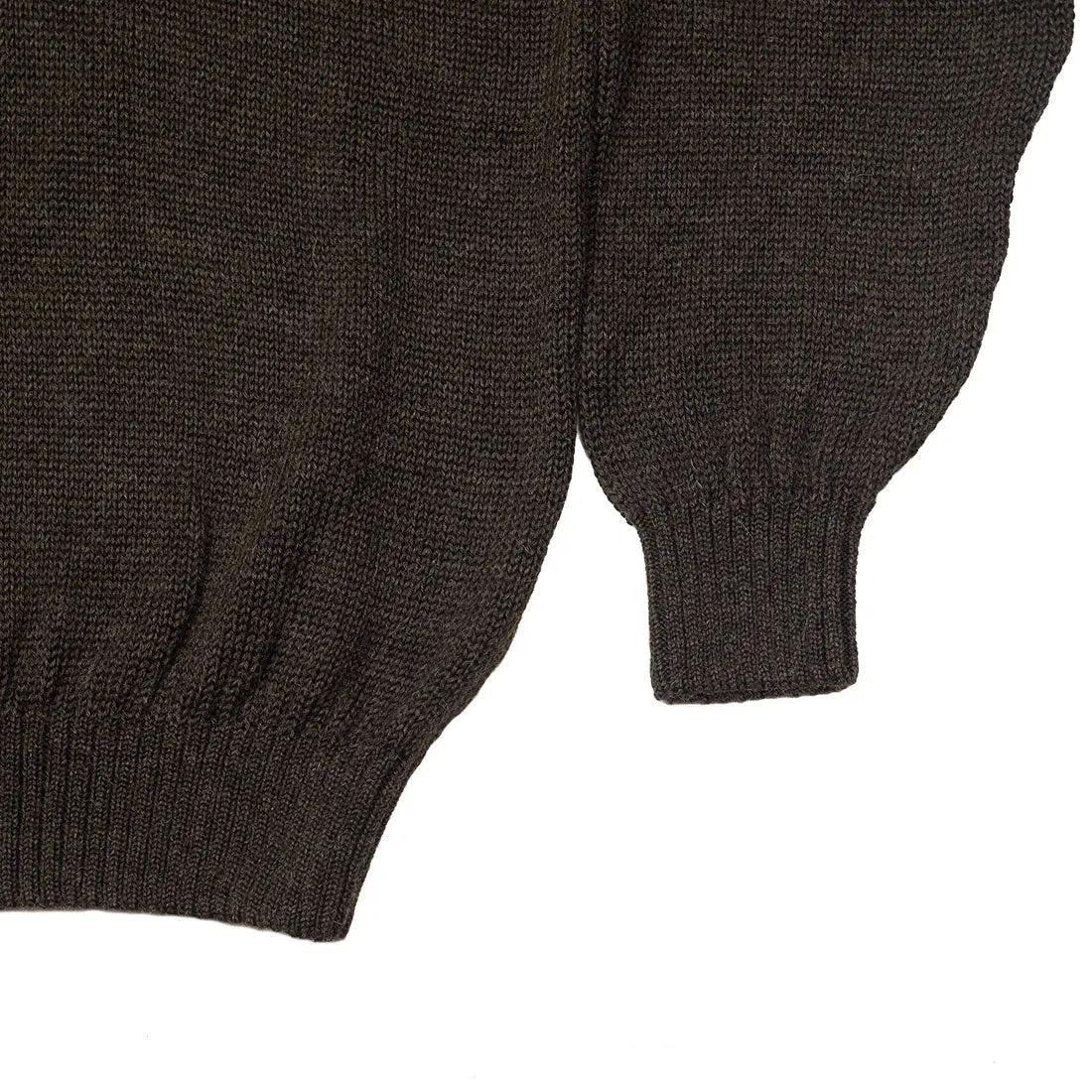 "Peat" brown alpaca & silk rollneck sweater (Exclusive)