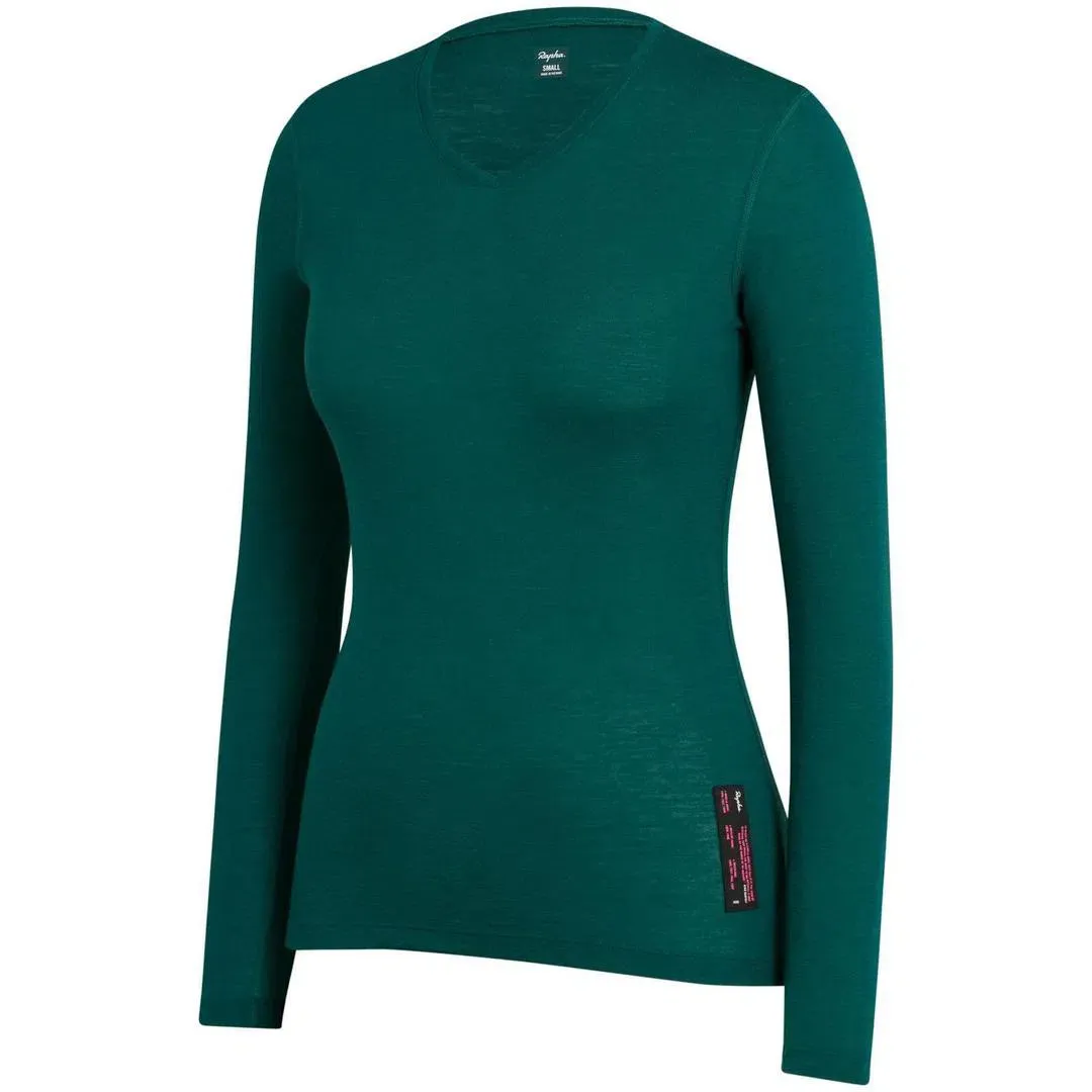 RAPHA Women Merino Base Layer Long Sleeve - Green