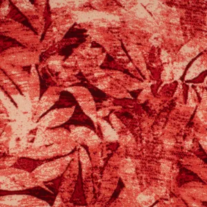 Rayon Voile Print - ELOINE - Leafs - Red