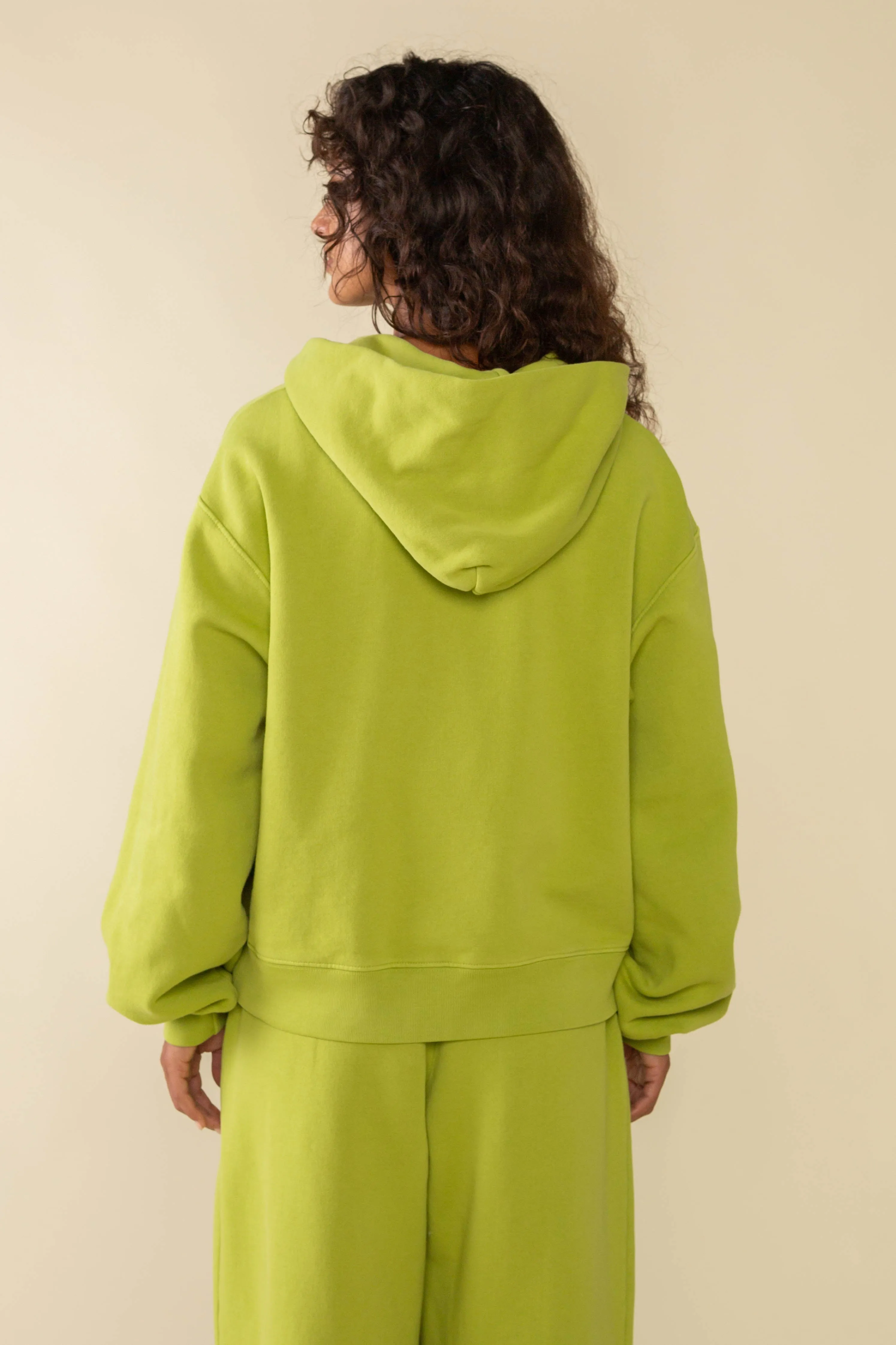 Relaxed Garment Dye Zip Hoodie