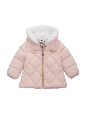 Rokka&Rolla Baby Girls' Puffer Jacket Toddler Fleece Lined Winter Coat for Infants, Sizes 6-24M