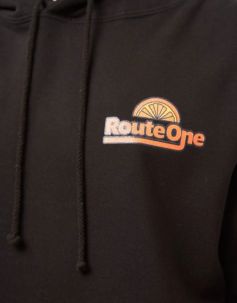 Route One Orange Soda Pullover Hoodie - Deep Black