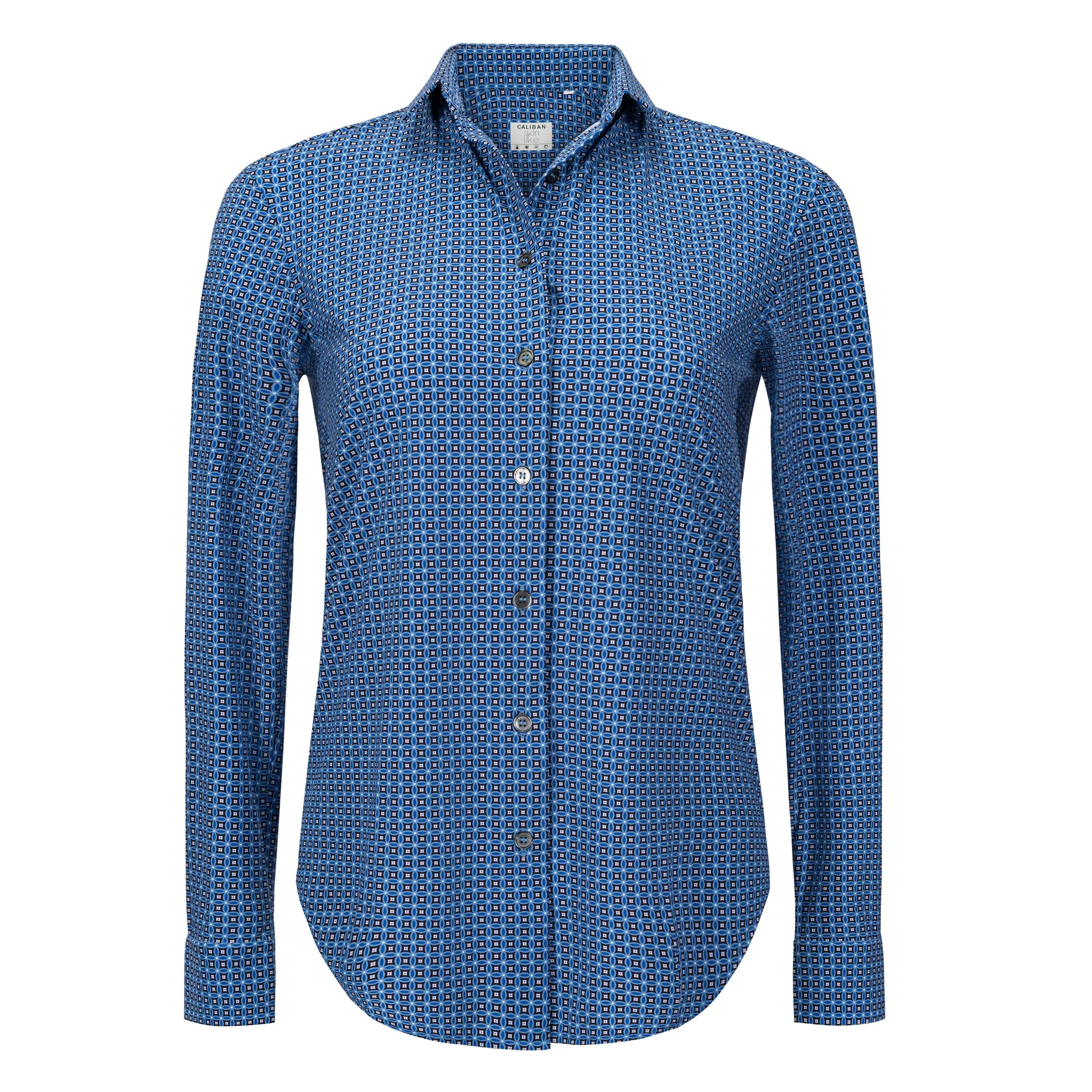 Skin Like Relaxed Button Down - Blue Medallion