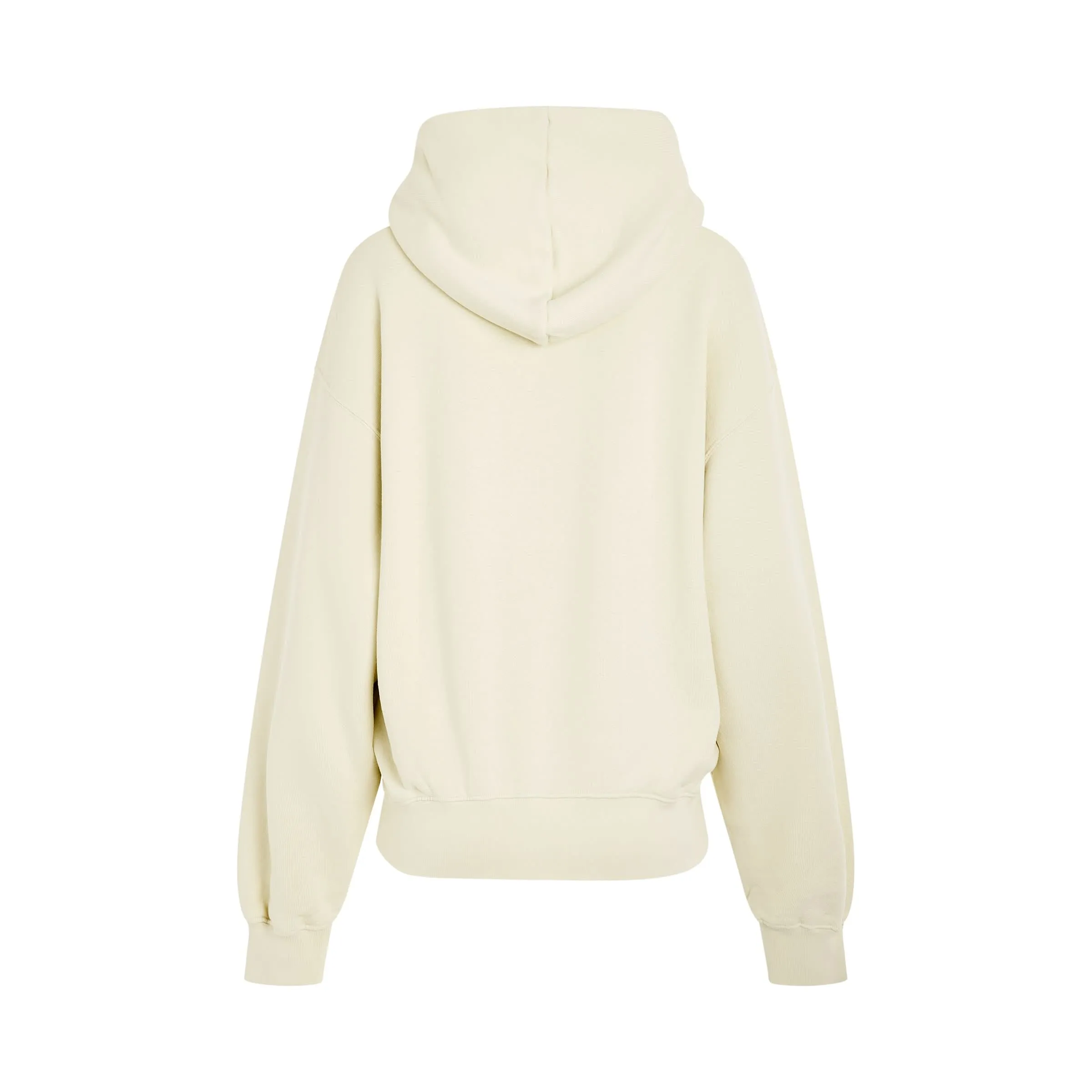 Small Arrow Pearl Oversize Fit Hoodie in Beige