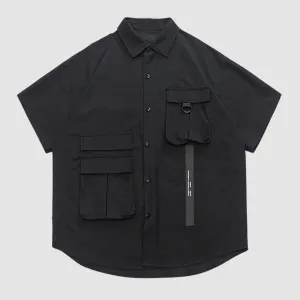 Solid Multi-Pocket Shirts