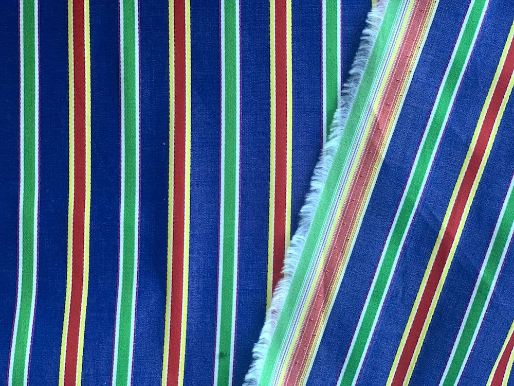 Springtime Striped Fine Cotton Poplin Shirting (Made in Japan)