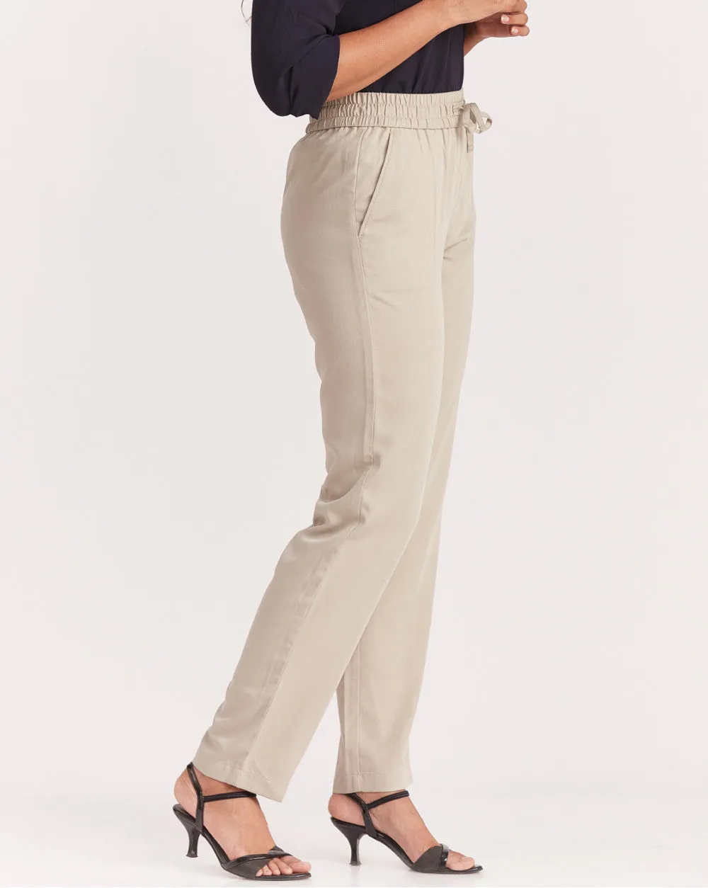 Tapered & Relaxed Fit Drawstring Pants - Mist