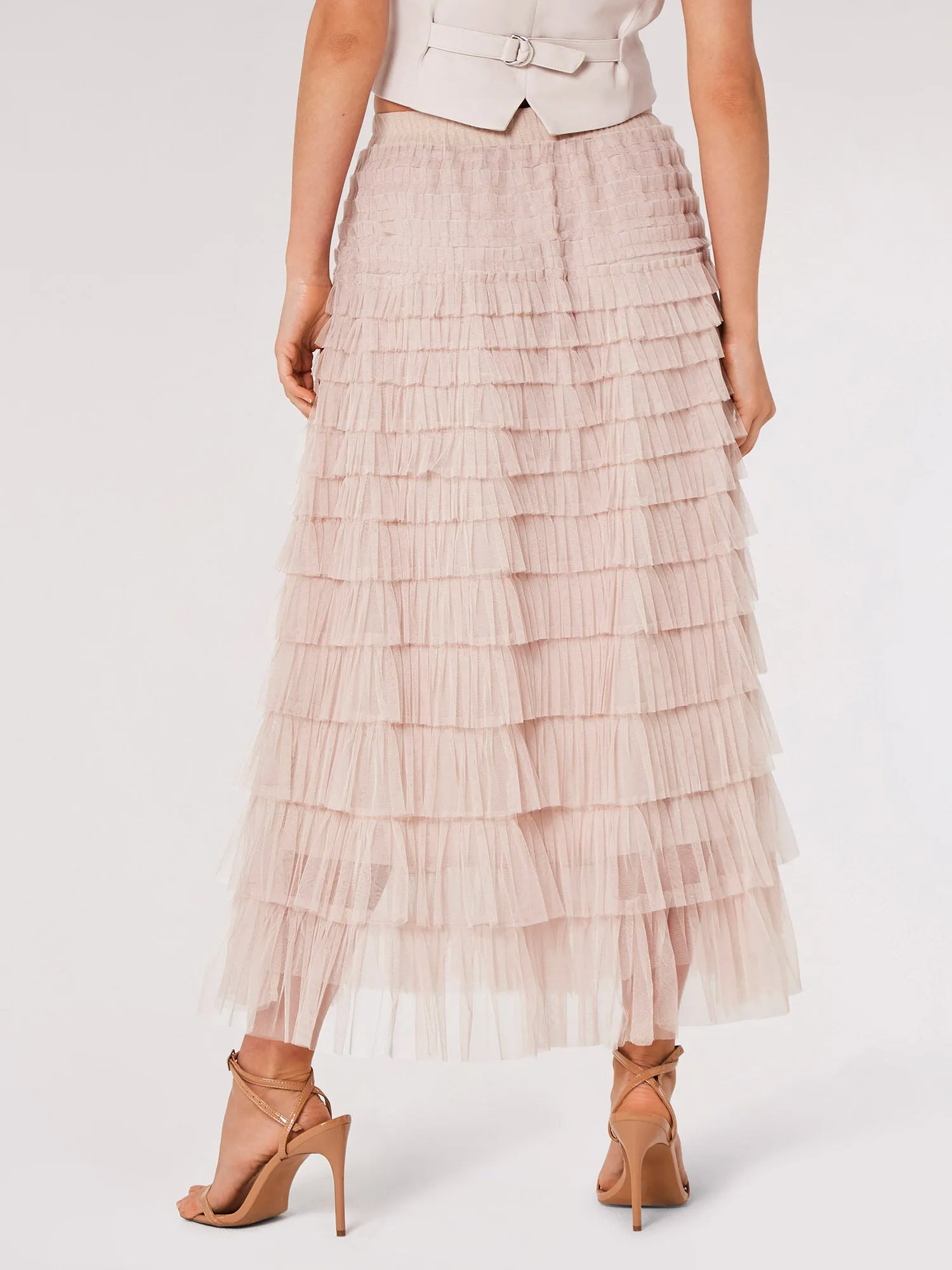 Tulle Layered Midi Skirt