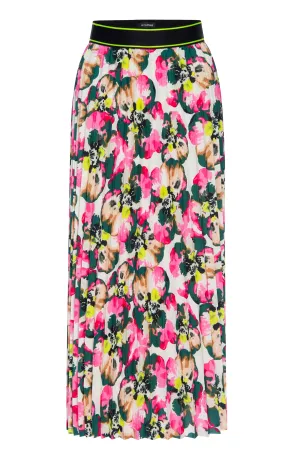 Warhol Floral Pleated Skirt